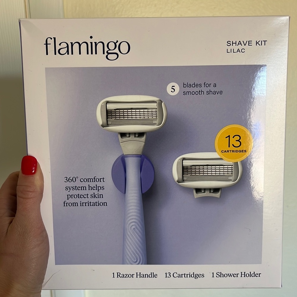 Flamingo razor shave kit lilac